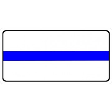 Thin Blue Line Photo License Plate